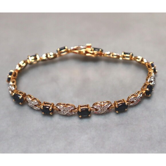 Vintage Rhinestone xs and os Tennis Bracelet Hugs and Kisses - Picture 5 of 5